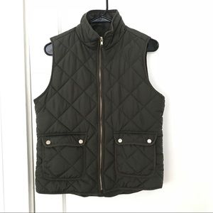 Olive Green Zip Vest - A Fall Staple